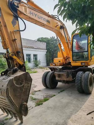 Hyundai 150W-7 Wheel Excavator Stocks for Sale Used Wheel Excavator Hyundai 150W-7 Construction Excavators with Wheels