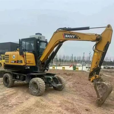 Small Construction Machinery Sany Sy65W Wheel Excavator Sany 65 Mini Used Excavator Sany Sy65 Sy65W Sy65W PRO Wheel Excavator
