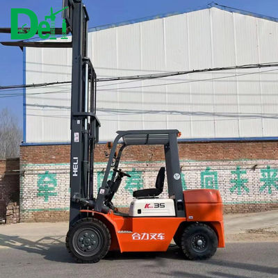 Warehouse Four Wheel Gasoline LPG Engine Drive Fork Lift Truck 3.5 Ton Rough All-Terrain Heavy Hydraulic Diesel Forklift for Sale