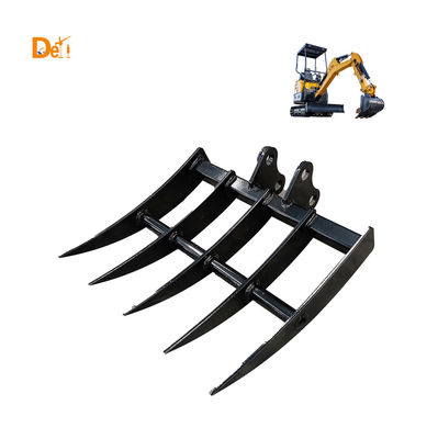 Construction Machinery Attachments 0.8Ton To 1.5Ton Mini Excavator Rake