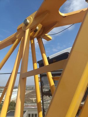 Yellow Colour Used Zoomlion Tower Crane 10 / 12 / 16 / 20 / 25 Ton Lifting Capacity