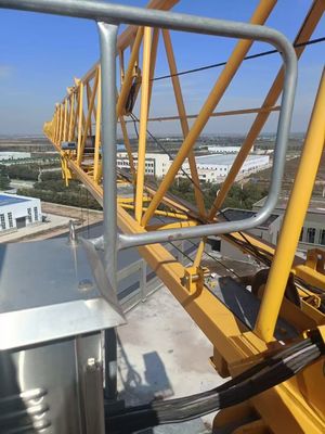 Yellow Colour Used Zoomlion Tower Crane 10 / 12 / 16 / 20 / 25 Ton Lifting Capacity