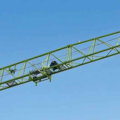 Used Zoomlion 6010-6 Tower Crane Flat Head Construction Crane Green Colour