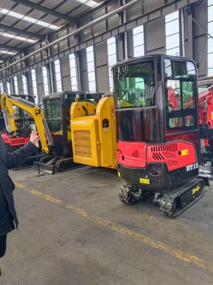 1.2 Ton Micro Digging Machine CE Approved Small Crawler Excavator Yellow Black Red Colour