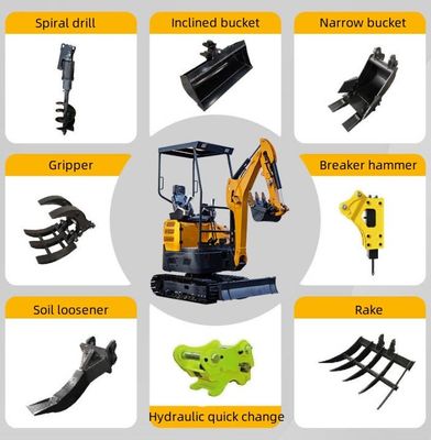 2.2 Ton Household Mini Excavator Small Earth Moving Equipment 14.2KW 2200rpm