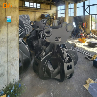 Rotatable Orange Peel Grab Excavator Attachments Hydraulic Grapple With 4 Or 5 Claws