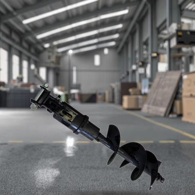 Mini Excavator Crawler Digger Auger Accessories Spiral Drill For Construction