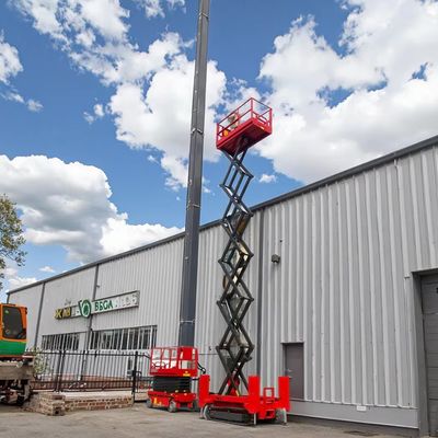 4m-16m Electric Scissor Lift Table Crawler Type Electric Scaffolding Lifting Platform 3.3kw