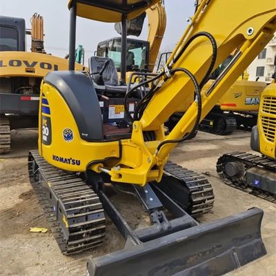 Low-Hour Used Mini Crawler Second Hand Komastua PC30 3 Ton Backhoe Digger