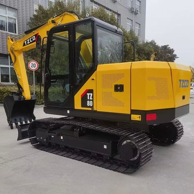 Most Popular Tzco80 Excavator Mini 8 Ton Tzco Chinese Brand Digger for Sale