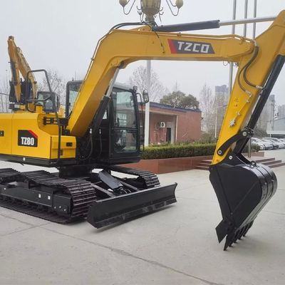 Used Good Condition Mini Small Excavator Tzco 80 with High Quality Digger Crawler Excavator for Sale