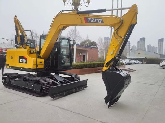 Used Good Condition Mini Small Excavator Tzco 80 with High Quality Digger Crawler Excavator for Sale