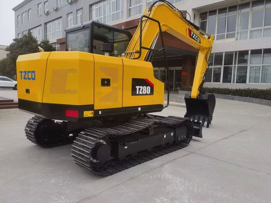 Used Good Condition Mini Small Excavator Tzco 80 with High Quality Digger Crawler Excavator for Sale