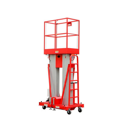 Double Mast Aluminum Lift Telescopic Aluminum Aerial Work Platform