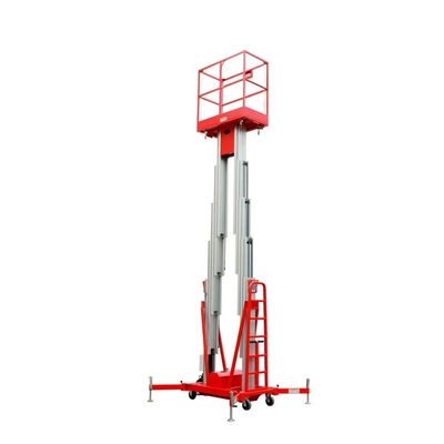 Double Mast Aluminum Lift Telescopic Aluminum Aerial Work Platform