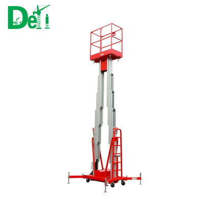 Double Mast Aluminum Lift Telescopic Aluminum Aerial Work Platform