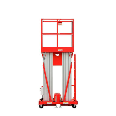 Double Mast Aluminum Lift Telescopic Aluminum Aerial Work Platform
