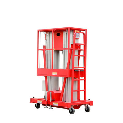 Double Mast Aluminum Lift Telescopic Aluminum Aerial Work Platform