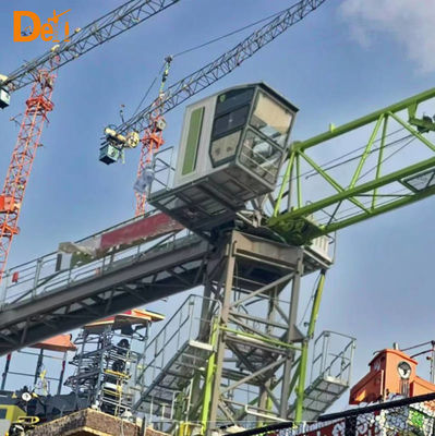 Used Zoomlion 6010-6 Tower Crane Flat Head Construction Crane Green Colour