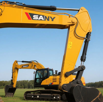 Old Sany Sy155C Crawler Excavator , Used Earth Moving Equipment 15ton Yellow Colour