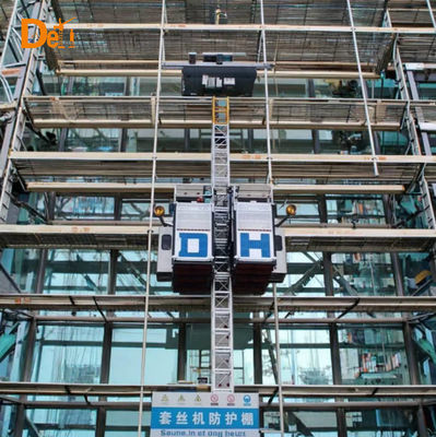 Used Construction Elevator Double Cage Passengers Material Construction Lift Hoist