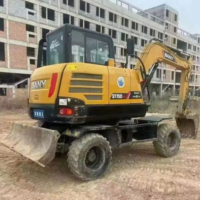 Sany Sy65 Small Wheel Digger 5ton 6ton 7ton Mini Wheeled Excavator Sy65W