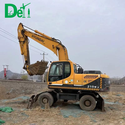 Used Hyundai 210W-9 Wheel Excavator Korea Make Original Hyundai Wheel Excavator 210 Cheap Wholesale Sale