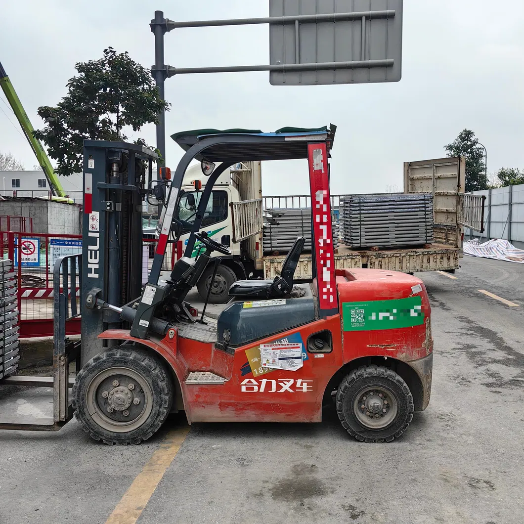 Warehouse Four Wheel Gasoline LPG Engine Drive Fork Lift Truck 3.5 Ton Rough All-Terrain Heavy Hydraulic Diesel Forklift for Sale 0