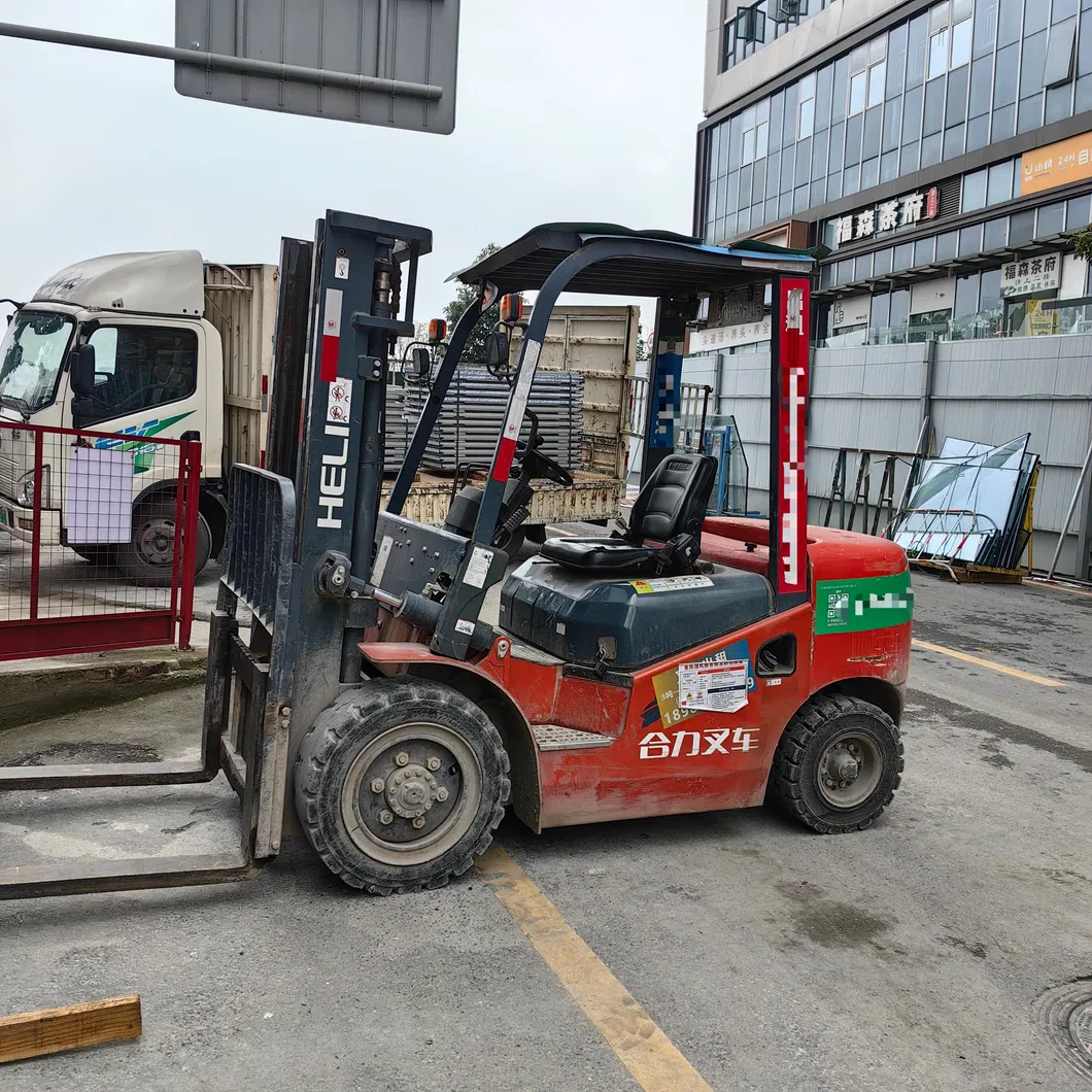 Warehouse Four Wheel Gasoline LPG Engine Drive Fork Lift Truck 3.5 Ton Rough All-Terrain Heavy Hydraulic Diesel Forklift for Sale 1