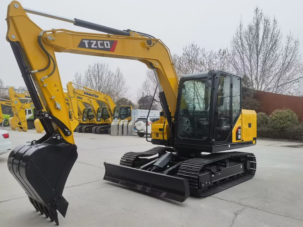 Most Popular Tzco80 Excavator Mini 8 Ton Tzco Chinese Brand Digger for Sale 0