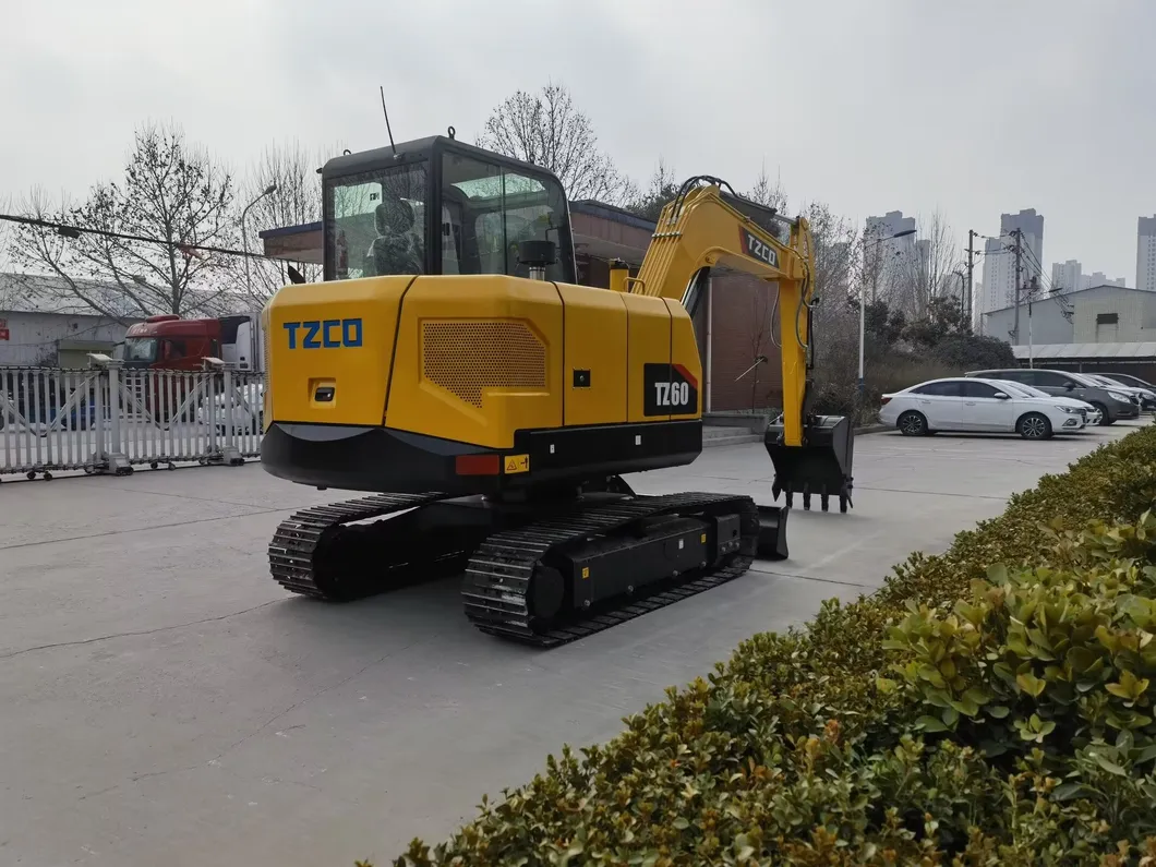 Free Shipping Brand New Tzco Tz60 Mini Excavator 6ton High Quality Crawler Hydraulic Digger Engine Motor Machinery From China 2