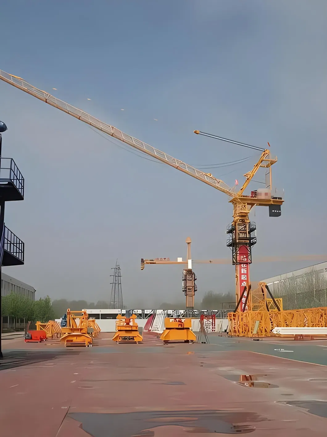 The Used Factory Price Qtp Series 80 5610 6t China Cheap Price Static Tower Crane Zoomlion 1