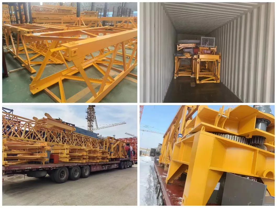 Hot Sale Chinese Manufacturer 8tons The Second Used Zoomlion New Tower Crane for Sale 6015 8t with CE 2