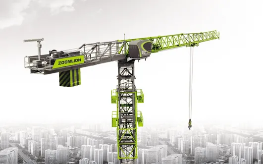 Hot Zoomlion 10t 70m Jib Length Flat-Top Hydraulic Tower Crane T7015-10e Cheap Price 1