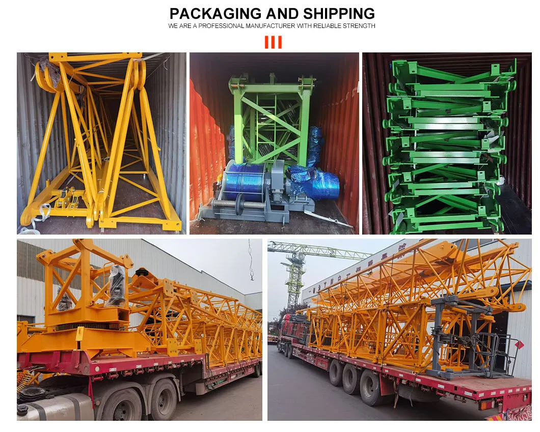 China 4t Qtz40 4808 Hammer-Head Topkit Small Tower Crane Price with Spare Parts 8