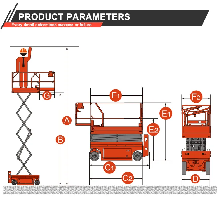 12m Crawler Self Propelled Automatic Scissor Lift Aerial Work Platform 2