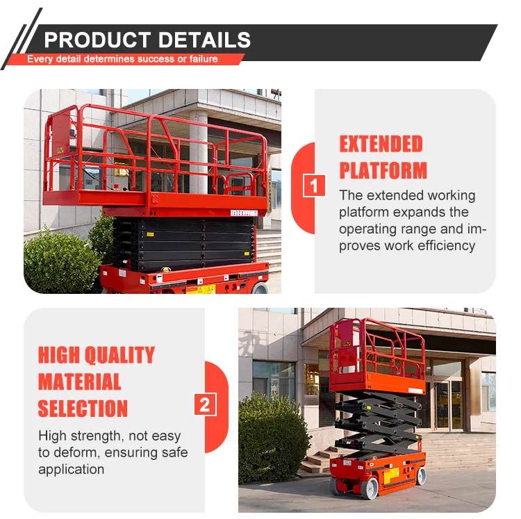 12m Crawler Self Propelled Automatic Scissor Lift Aerial Work Platform 5